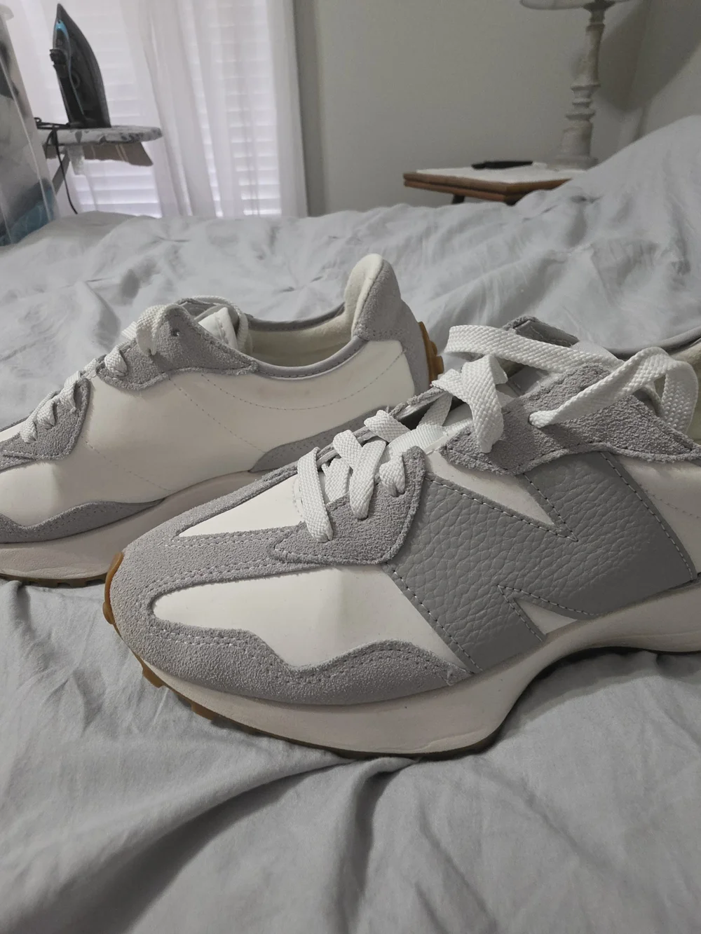 Worn Twice EUC  Wome'sNew Balance White and Light Gray Retro Runner Sneakers